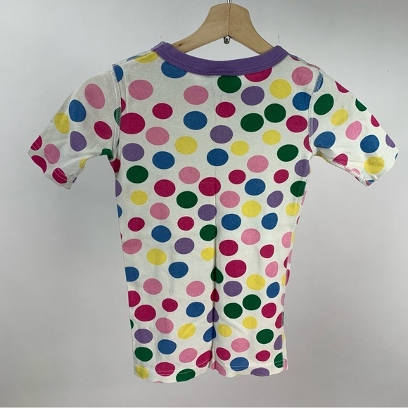 Hanna Andersson Cotton Short Sleeve Pajama Top Rainbow Polka Dot 140cm US 10 - Picture 4 of 4